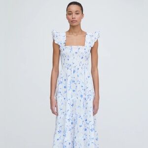 The Ellie Nap Dress in Blue Botanical
